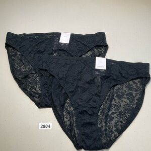 Auden Women’s Bikini Black Large Lace 2 Pack